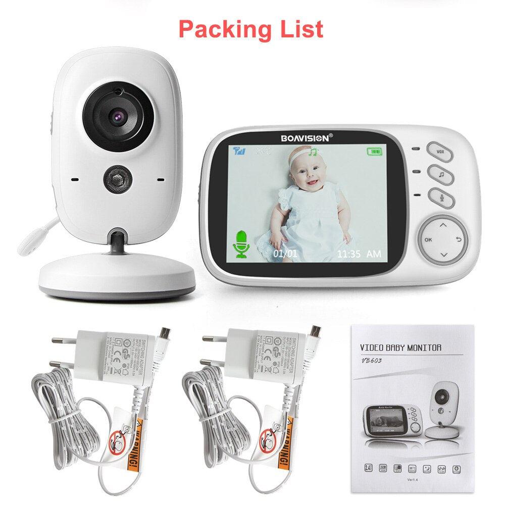 3.2 Inch Color LCD Wireless Video Baby Monitor Night Vision 5m Nanny Monitor Bebek Lullabies Surveillance Security Camera VB603 - DDD.MARKET