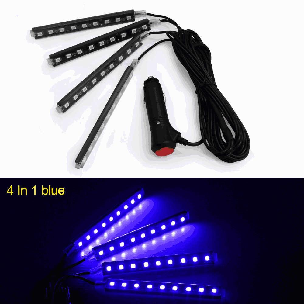 12 LED Car Interior Floor Foot Lamp AUTO Decoration Light With USB Multiple Modes Car Styling Atmosphere RGB Neon Lamp Strips - DDD.MARKET