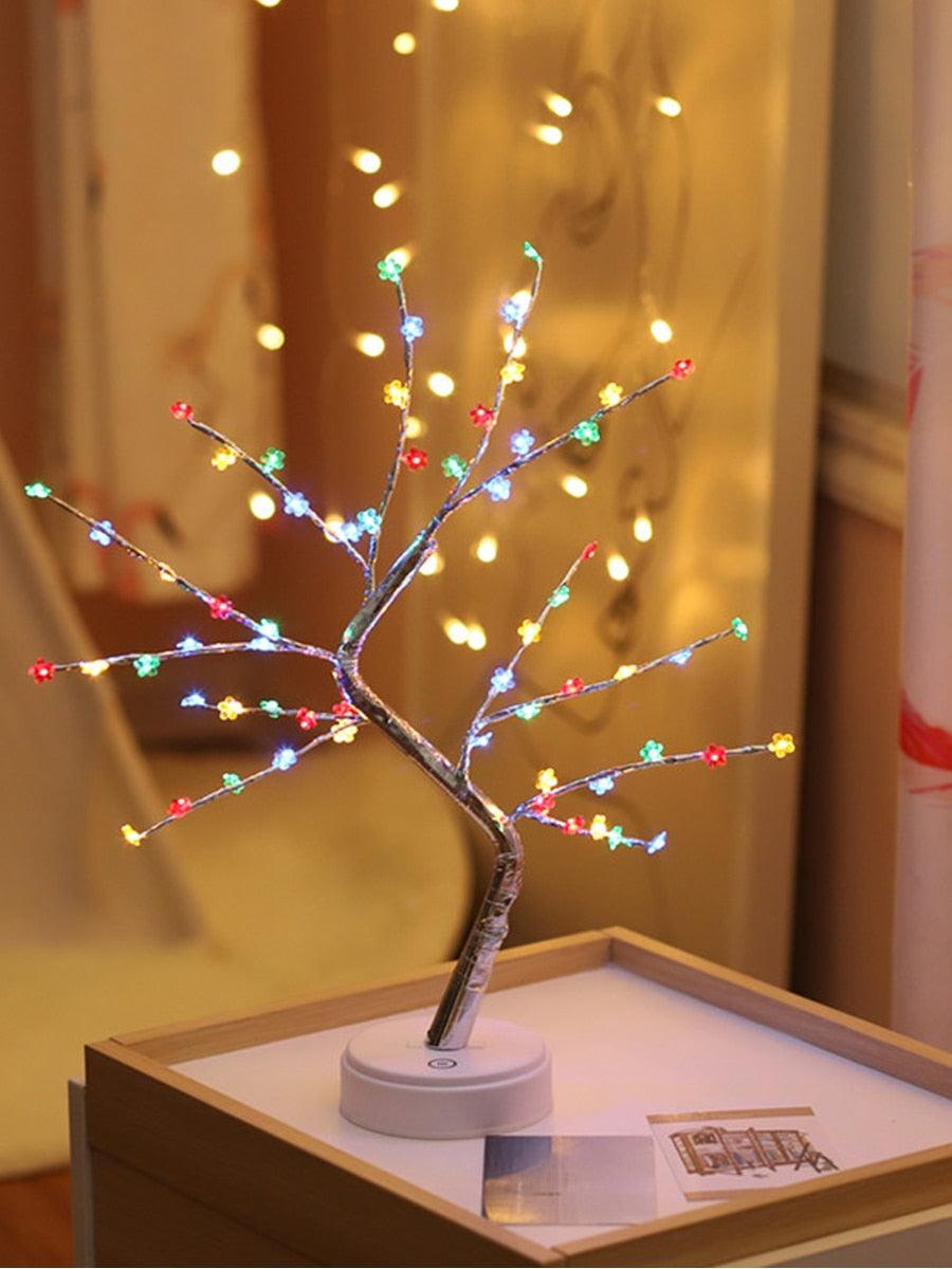 Fairy Tree Table Lamp Battery/USB Copper Wire LED Fire Mini Decorative Desk Night Light Home Bedroom Gifts Christmas Decoration - DDD.MARKET