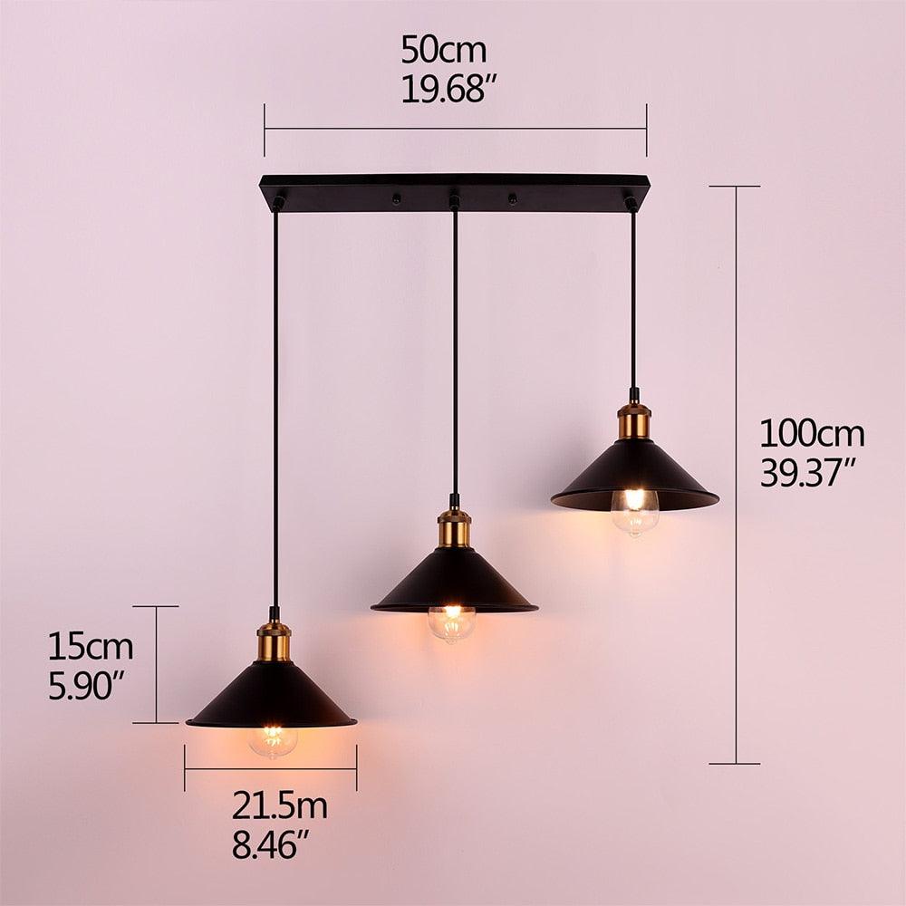 Industrial Retro Iron Interior Decoration LED E27 Pendant Light for Bedroom Kitchen Restaurant Bar Balcony Small Pendant Lamps - DDD.MARKET