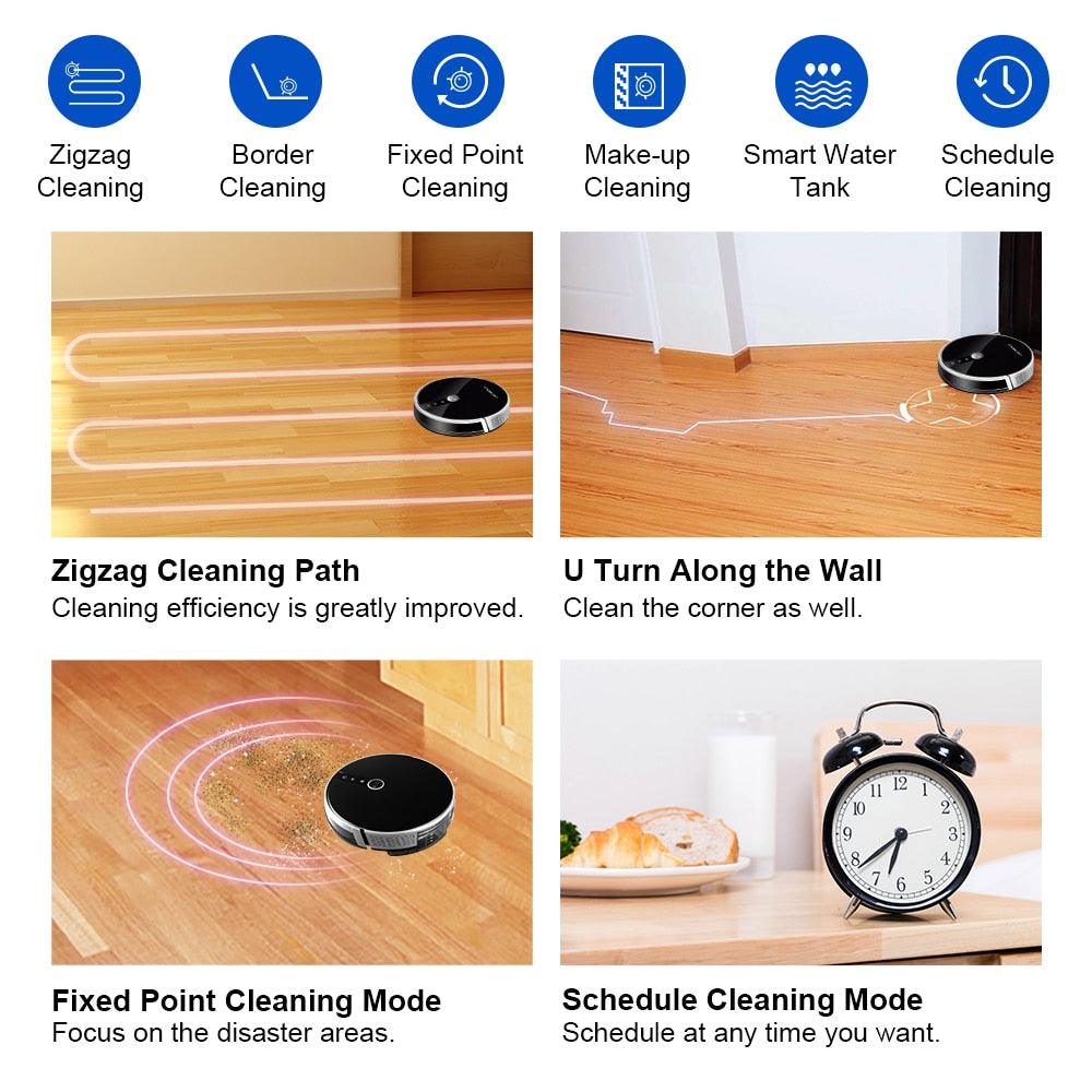 LIECTROUX C30B Robot Vacuum Cleaner AI Map Navigation,Memory,Smart Partition,WiFi App,6000Pa Suction,Electric Water Tank,Wet Mop - DDD.MARKET