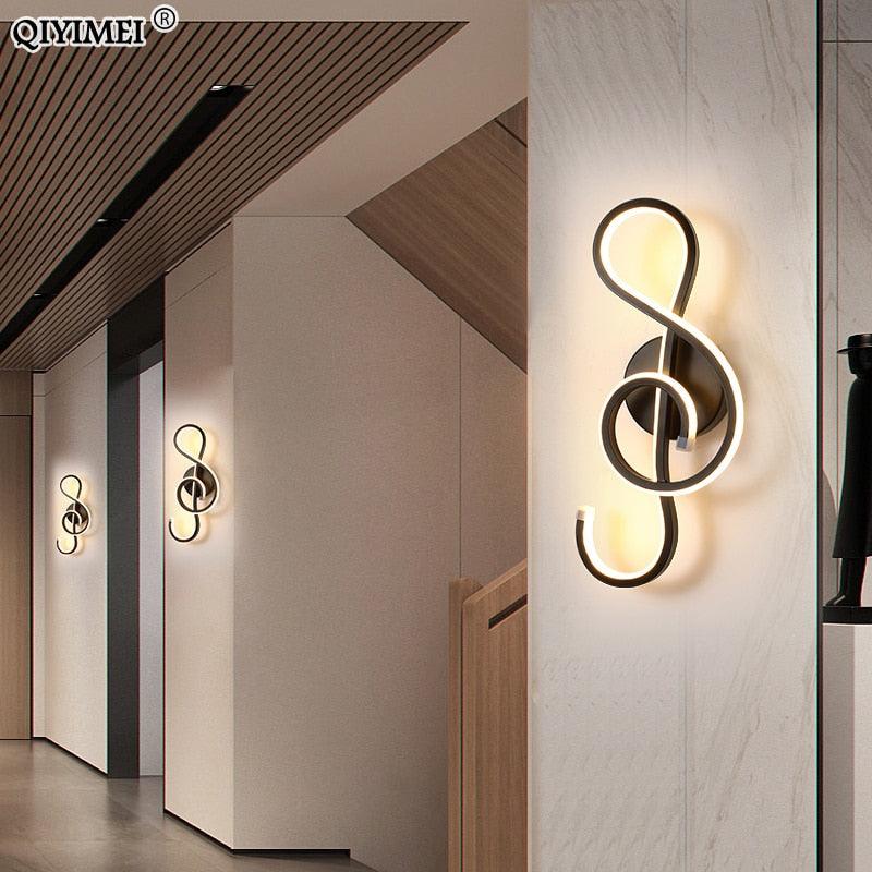 Modern Minimalist Wall Lamps Living Room Bedroom Bedside Luster AC90V-260V LED Indoor black white Lamp Aisle Lighting decoration - DDD.MARKET