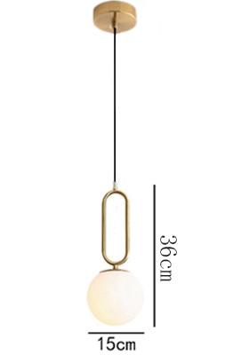 Nordic Glass Ball Pendant Lights Industriel Hanging Lamp luxury Gold Silver Brass art Kitchen hotel hoop decor Pendant Lamp - DDD.MARKET