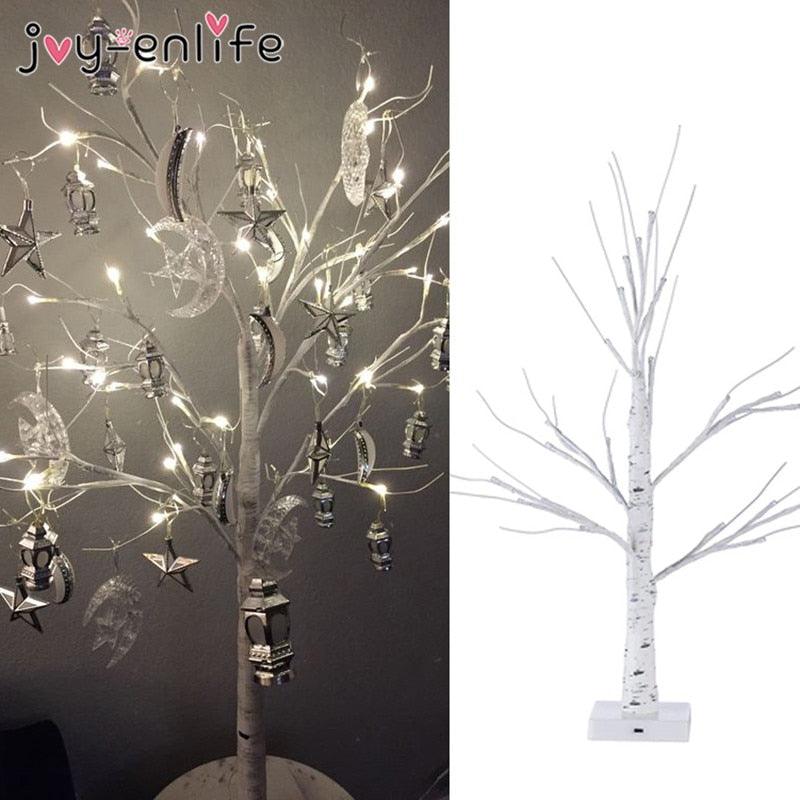 Ramadan decorations Led Birch Tree Light EID Mubarak decoration for home artificial tree lamp Ramadan Kareem Eid Al Adha party - DDD.MARKET