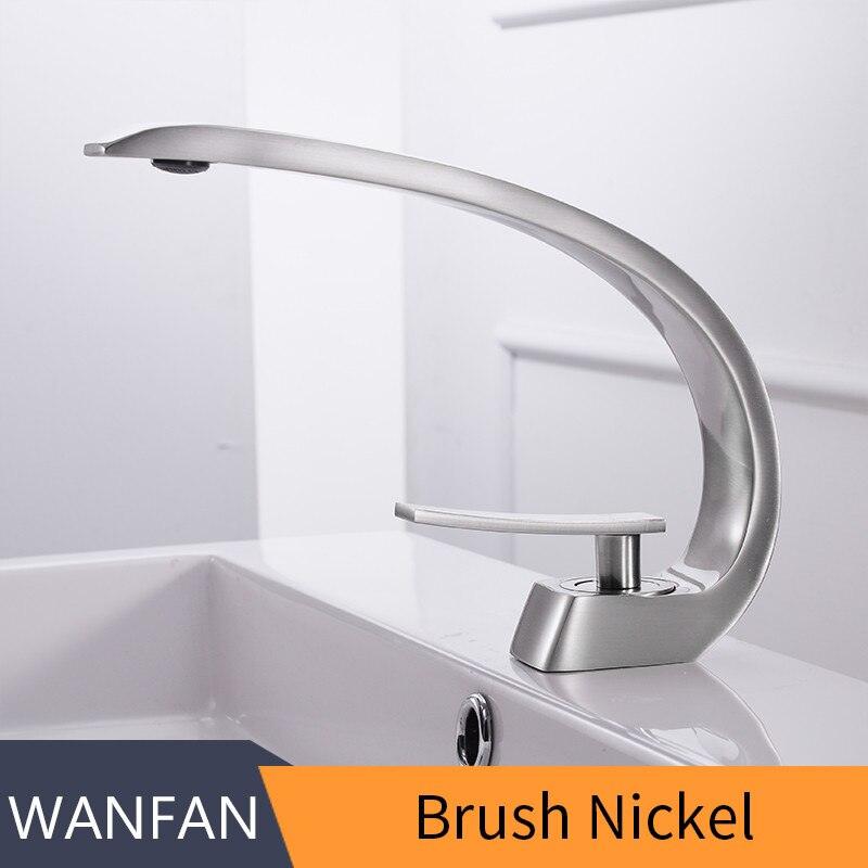 Basin Faucets Modern Bathroom Mixer Tap Brass Washbasin Faucet Single Handle Single Hole Elegant Crane For Bathroom LH-16990 - DDD.MARKET