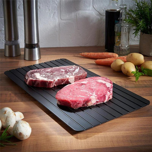 1Pcs Fast Defrosting Chopping Blocks Tray Aluminum Thawing Plate Magical Kitchen Restaurant Thaw Food Mat Thermal Chopping Board - DDD.MARKET