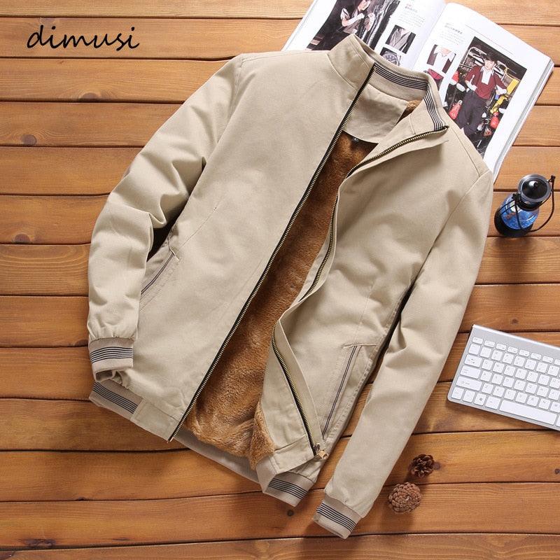 DIMUSI Autumn Mens Bomber Jackets Casual Male Outwear Fleece Thick Warm Windbreaker Jacket Mens Military Baseball Coats Clothing - DDD.MARKET