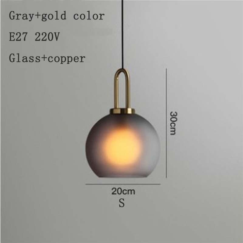 Nordic modern simple glass ball LED E27 pendant lights interior lighting lamps restaurant bedroom stair decoration hanging light - DDD.MARKET