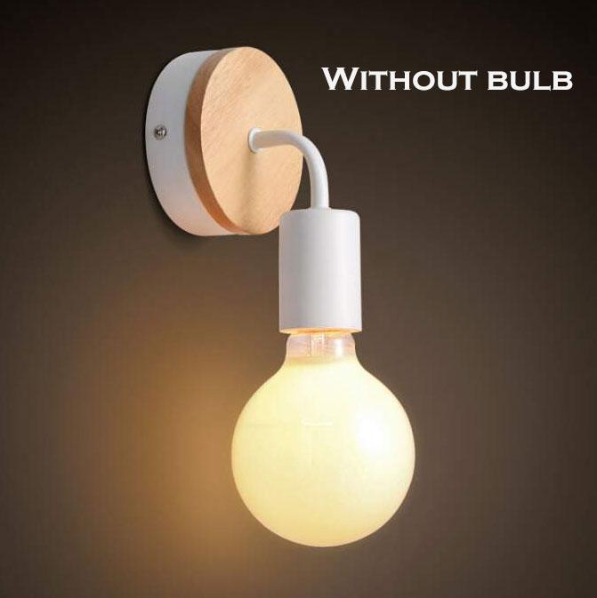 Modern Minimalist Indoor Wall Light Wood Wall Lamp E27 Lamp Home Sconce Lights Lighting Outdoor Decor Stair Light - DDD.MARKET