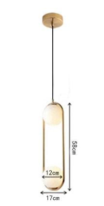 Nordic Glass Ball Pendant Lights Industriel Hanging Lamp luxury Gold Silver Brass art Kitchen hotel hoop decor Pendant Lamp - DDD.MARKET