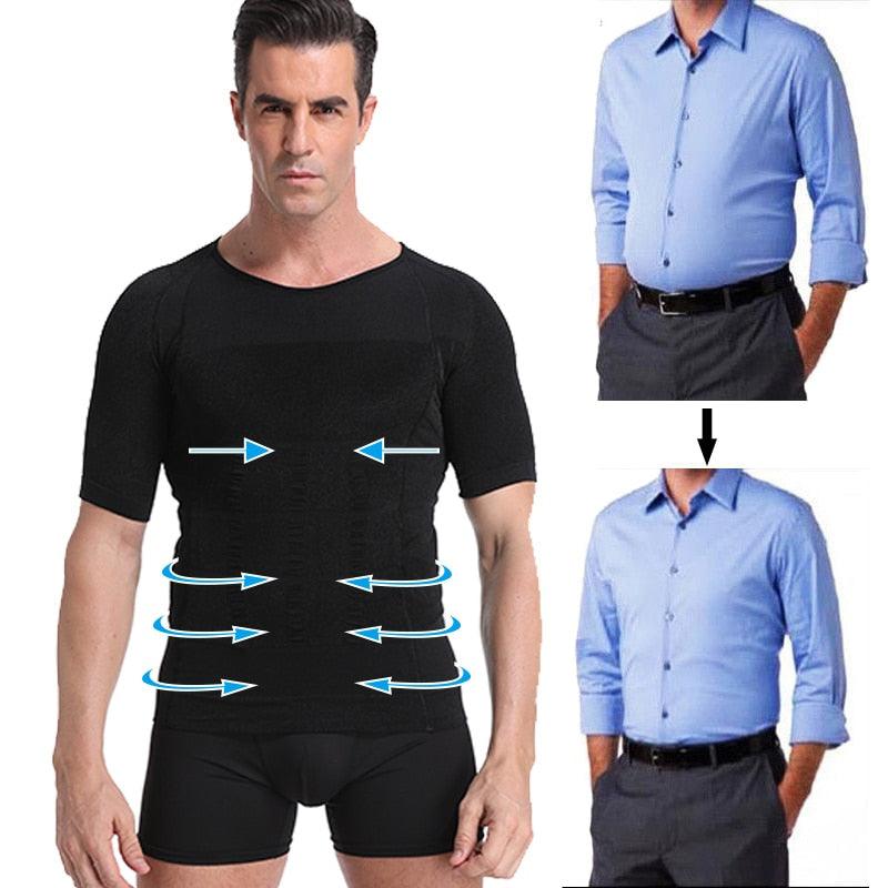 Classix Men Body Toning T-Shirt Slimming Body Shaper Corrective Posture Belly Control Compression Man Modeling Underwear Corset - DDD.MARKET