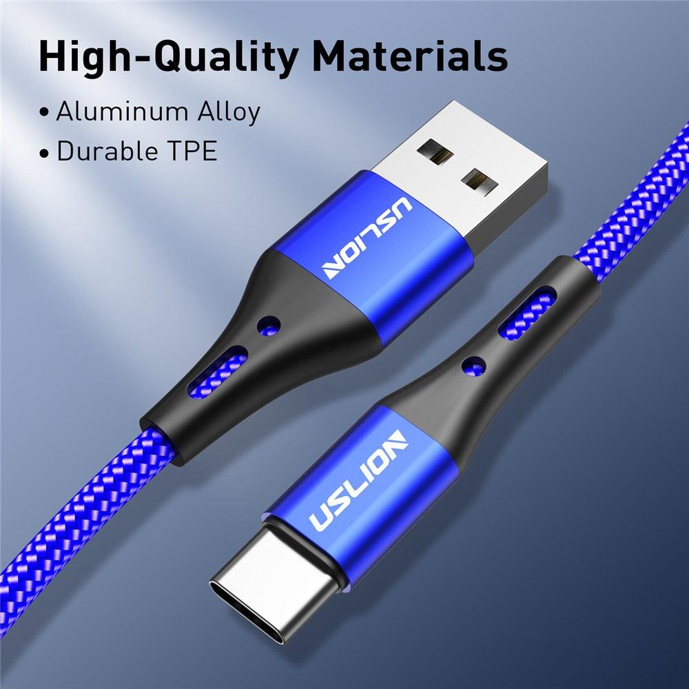 3A USB Type C Cable Wire For Samsung S10 S20 Xiaomi mi 11 Mobile Phone Fast Charging USB C Cable Type-C Charger Micro USB Cables - DDD.MARKET