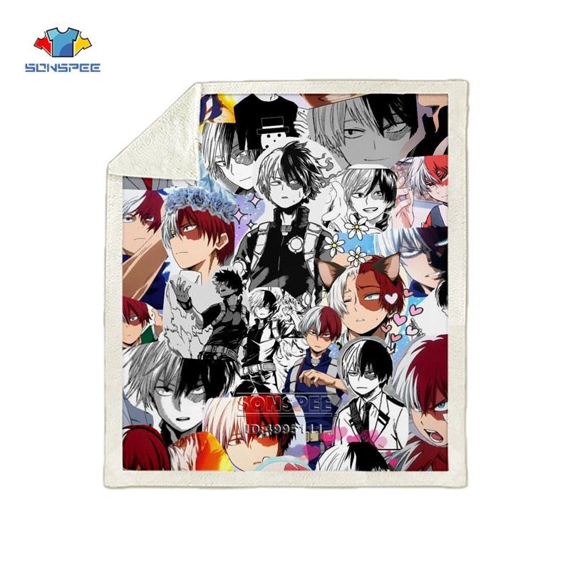 SONSPEE 3D Print Anime Todoroki Shouto Bakugo Katsuki Many faces Sofa Bed Chair Rest Bedding Blanket Thin Home Decor Supply B115 - DDD.MARKET