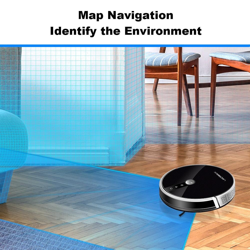 LIECTROUX C30B Robot Vacuum Cleaner AI Map Navigation,Memory,Smart Partition,WiFi App,6000Pa Suction,Electric Water Tank,Wet Mop - DDD.MARKET