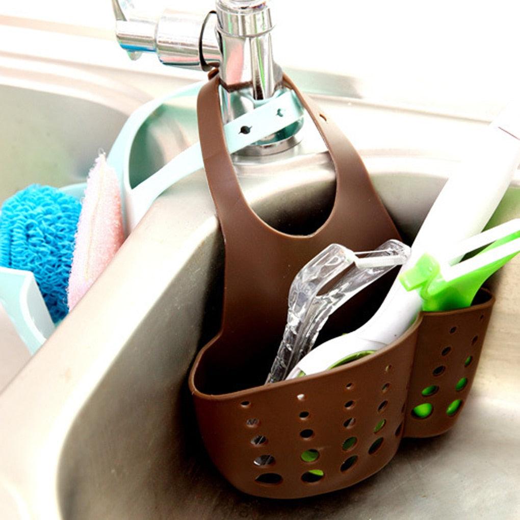 Kitchen Gadgets Portable Basket Home Kitchen Hanging Drain Basket Bag Bath Storage Tools Sink Holder Kitchen Accessory Utensils - DDD.MARKET