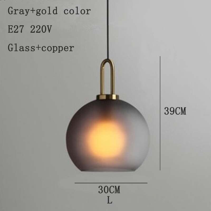 Nordic modern simple glass ball LED E27 pendant lights interior lighting lamps restaurant bedroom stair decoration hanging light - DDD.MARKET