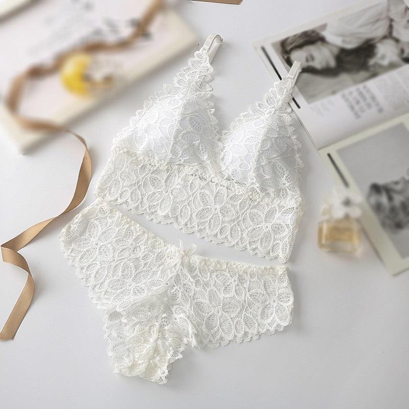 Sexy Lace Underwear French Bra Set Comfortable Women Bras Lingeries Ladies Underwear Suit - DDD.MARKET