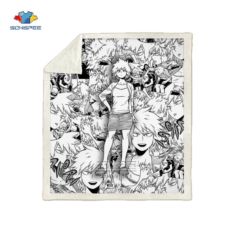 SONSPEE 3D Print Anime Todoroki Shouto Bakugo Katsuki Many faces Sofa Bed Chair Rest Bedding Blanket Thin Home Decor Supply B115 - DDD.MARKET