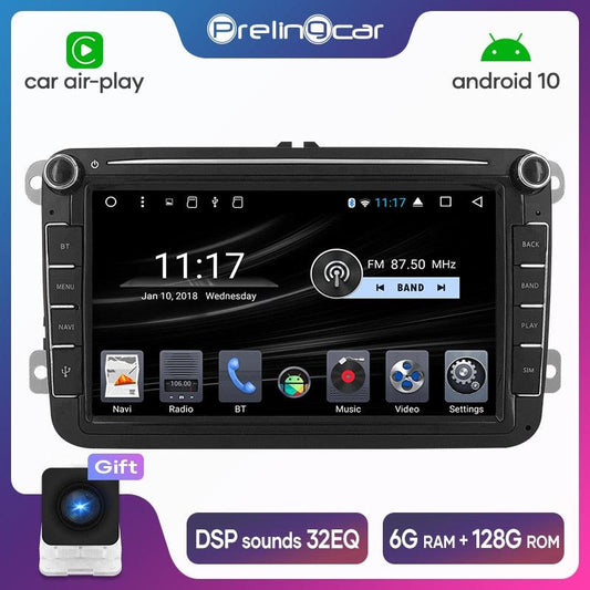 Android 10.0 2 Din For VW Volkswagen Golf 7 Polo Passat b7 b6 SEAT leon Skoda Car radio Multimedia Video Player gps navigation - DDD.MARKET