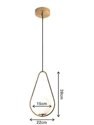 Nordic Glass Ball Pendant Lights Industriel Hanging Lamp luxury Gold Silver Brass art Kitchen hotel hoop decor Pendant Lamp - DDD.MARKET