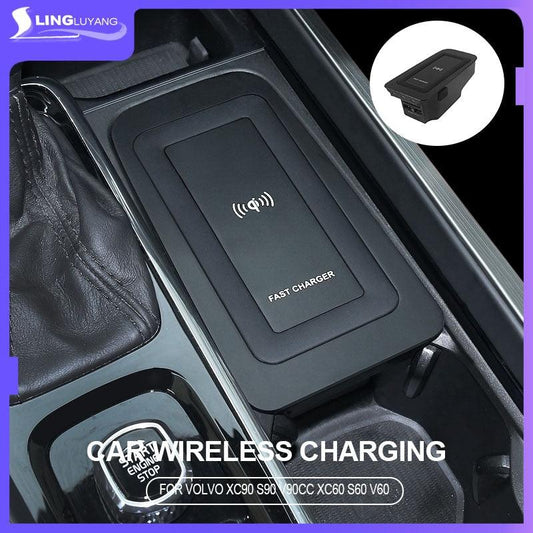 For volvo xc60 s90 v90 new 2020 s60 v60 Qi Car Wireless Charger Induction Fast Charging 2015 2016 2017 2018 2019 2020 xc90 - DDD.MARKET