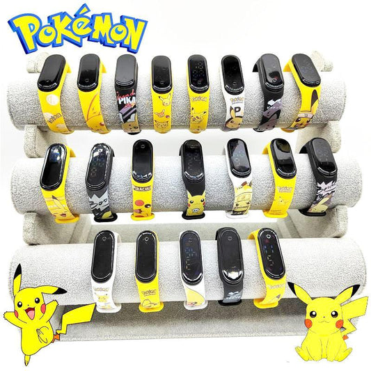 Pokemon Digital Watch Anime Pikachu Squirtle Eevee Charizard Student Silicone LED Watch Kids Puzzle Toys Children Birthday Gifts - DDD.MARKET