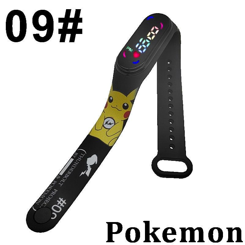 Pokemon Digital Watch Anime Pikachu Squirtle Eevee Charizard Student Silicone LED Watch Kids Puzzle Toys Children Birthday Gifts - DDD.MARKET