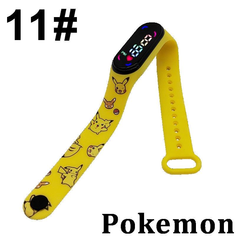 Pokemon Digital Watch Anime Pikachu Squirtle Eevee Charizard Student Silicone LED Watch Kids Puzzle Toys Children Birthday Gifts - DDD.MARKET