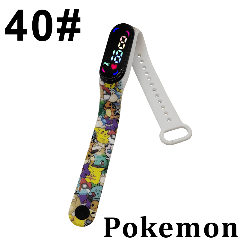 Pokemon Digital Watch Anime Pikachu Squirtle Eevee Charizard Student Silicone LED Watch Kids Puzzle Toys Children Birthday Gifts - DDD.MARKET