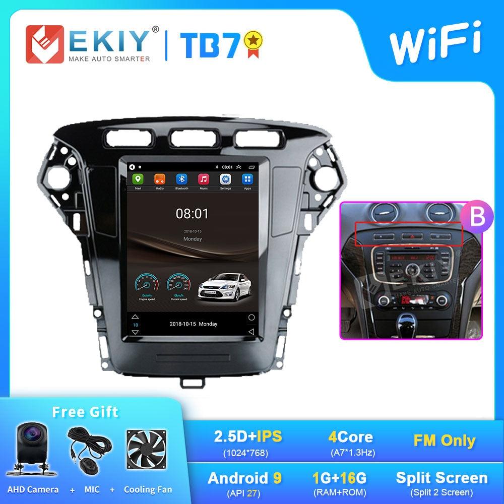 EKIY TT7 Android 10 For Ford Mondeo/MK4 2011-2013 For Tesla Style Screen Car Radio Multimedia Video Carplay Navi No 2din DVD HU - DDD.MARKET