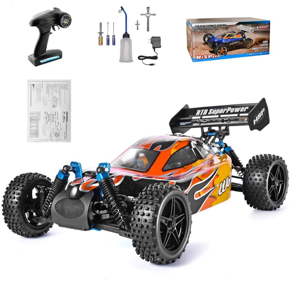 HSP RC Car 1:10 Scale 4wd Two Speed Off Road Buggy Nitro Gas Power Remote Control Car 94106 Warhead High Speed Hobby Toys - DDD.MARKET