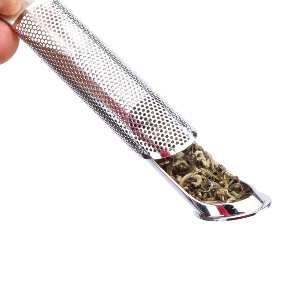 Portable Home Tea Accessories Tea Strainer Stainless Steel Infuser Pipe Design Touch Feel Holder Tool Tea Spoon Infuser Filter - DDD.MARKET