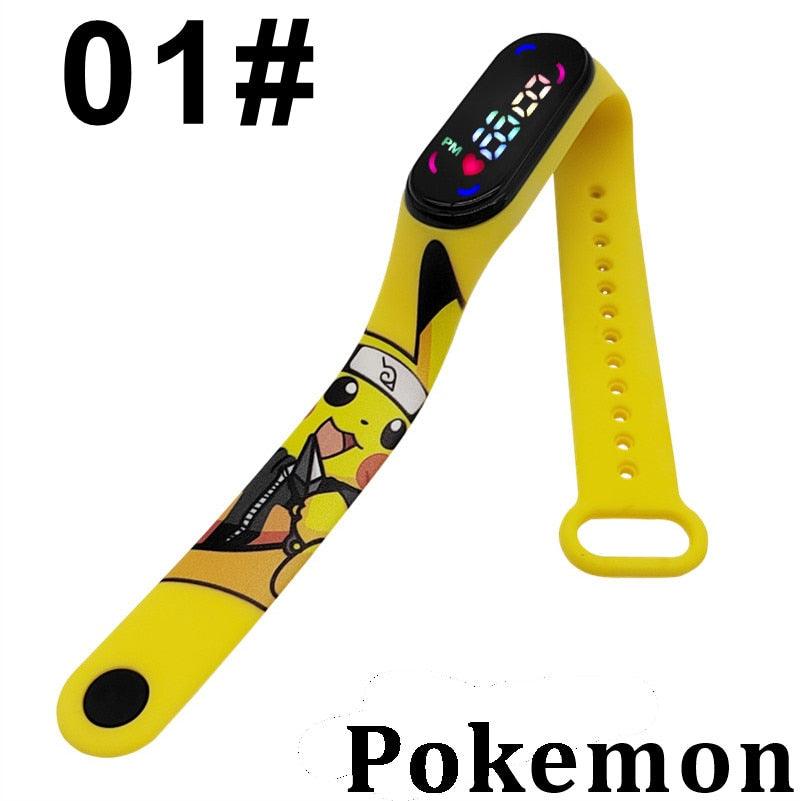 Pokemon Digital Watch Anime Pikachu Squirtle Eevee Charizard Student Silicone LED Watch Kids Puzzle Toys Children Birthday Gifts - DDD.MARKET