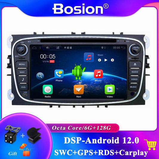 2 Din Android 12 Car DVD Multimedia Player GPS Navi For Ford Focus 2 Mondeo Galaxy S-Max Wifi Car Radio Stereo DSP Carplay 4+64G - DDD.MARKET