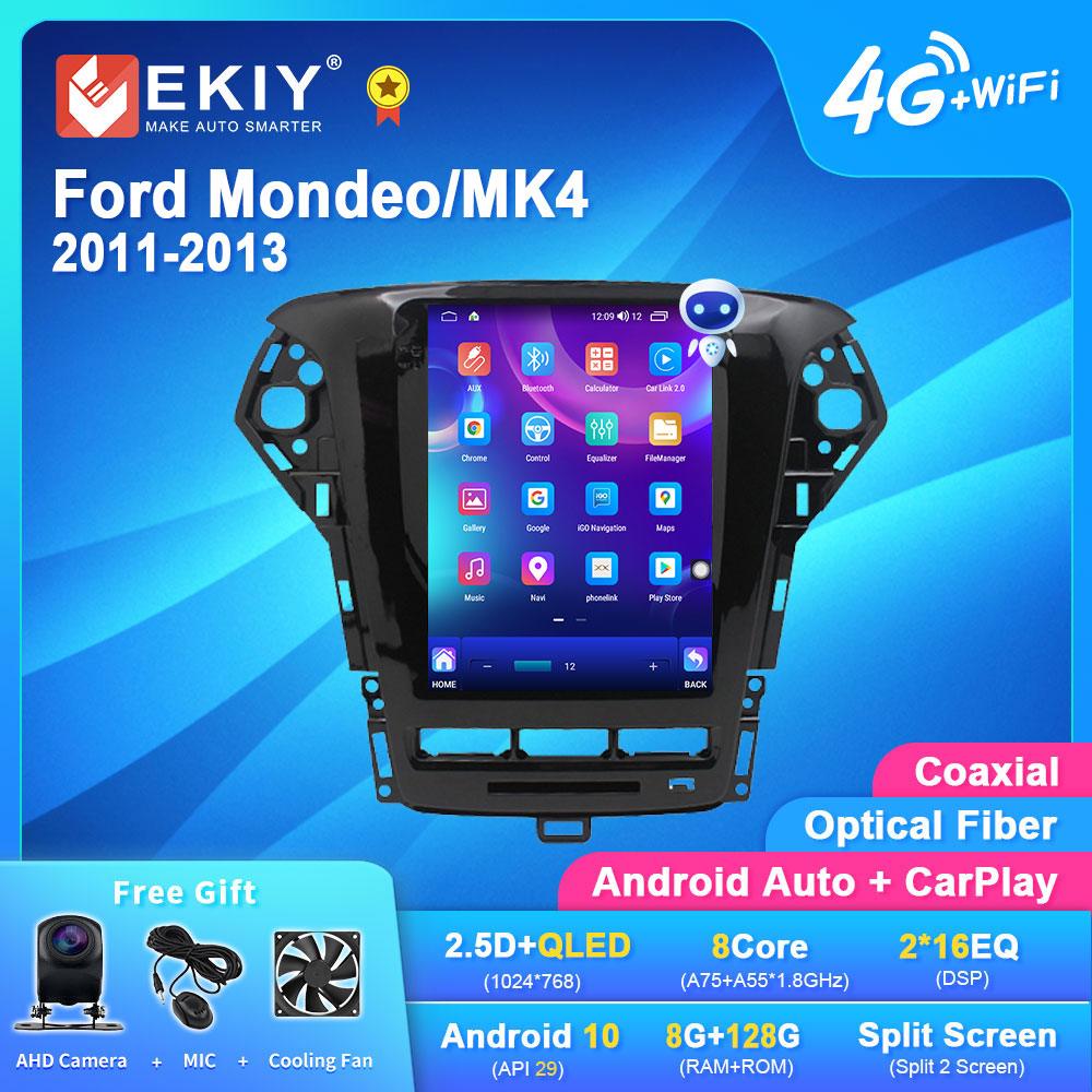 EKIY TT7 Android 10 For Ford Mondeo/MK4 2011-2013 For Tesla Style Screen Car Radio Multimedia Video Carplay Navi No 2din DVD HU - DDD.MARKET