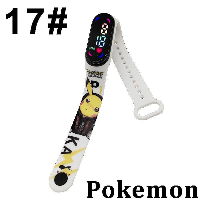 Pokemon Digital Watch Anime Pikachu Squirtle Eevee Charizard Student Silicone LED Watch Kids Puzzle Toys Children Birthday Gifts - DDD.MARKET