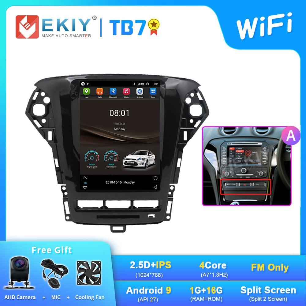 EKIY TT7 Android 10 For Ford Mondeo/MK4 2011-2013 For Tesla Style Screen Car Radio Multimedia Video Carplay Navi No 2din DVD HU - DDD.MARKET