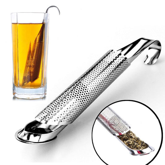 Portable Home Tea Accessories Tea Strainer Stainless Steel Infuser Pipe Design Touch Feel Holder Tool Tea Spoon Infuser Filter - DDD.MARKET