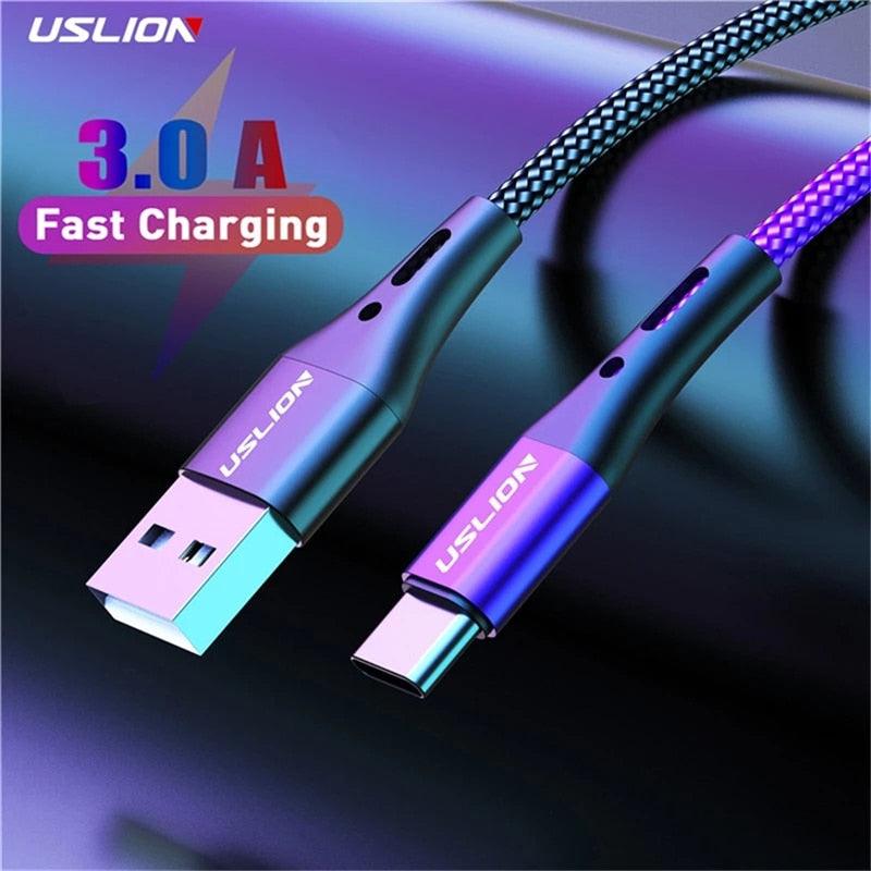 3A USB Type C Cable Wire For Samsung S10 S20 Xiaomi mi 11 Mobile Phone Fast Charging USB C Cable Type-C Charger Micro USB Cables - DDD.MARKET