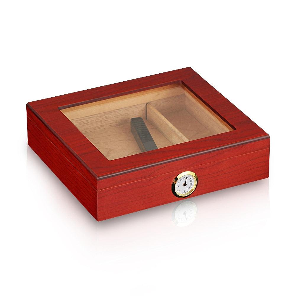 Cedar Wood Travel Humidor Puro Box Portable Cigar Case W/ Hygrometer Humidifier Cigar Humidor Box For Cigars - DDD.MARKET