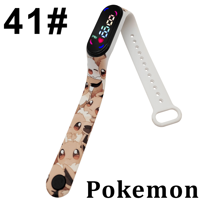 Pokemon Digital Watch Anime Pikachu Squirtle Eevee Charizard Student Silicone LED Watch Kids Puzzle Toys Children Birthday Gifts - DDD.MARKET