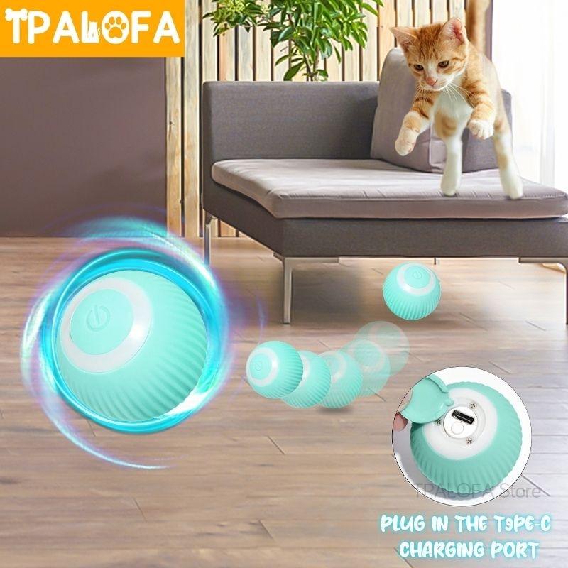 Smart Cat Toys Electric Cat Ball Automatic Rolling Ball Cat Interactive Toys Pets Toy For Cats Indoor Playing Cat Accessories - DDD.MARKET