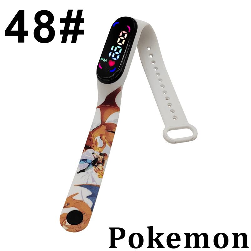 Pokemon Digital Watch Anime Pikachu Squirtle Eevee Charizard Student Silicone LED Watch Kids Puzzle Toys Children Birthday Gifts - DDD.MARKET