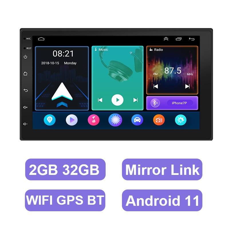 ESSGOO 7 Inch Android Car Radio 2 Din CarPlay 2GB 32GB GPS WiFi Universal Automotive Multimedia For Volkswagen Nissian Toyota - DDD.MARKET