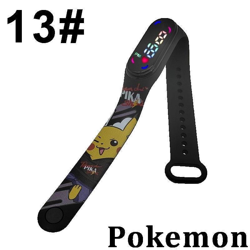 Pokemon Digital Watch Anime Pikachu Squirtle Eevee Charizard Student Silicone LED Watch Kids Puzzle Toys Children Birthday Gifts - DDD.MARKET