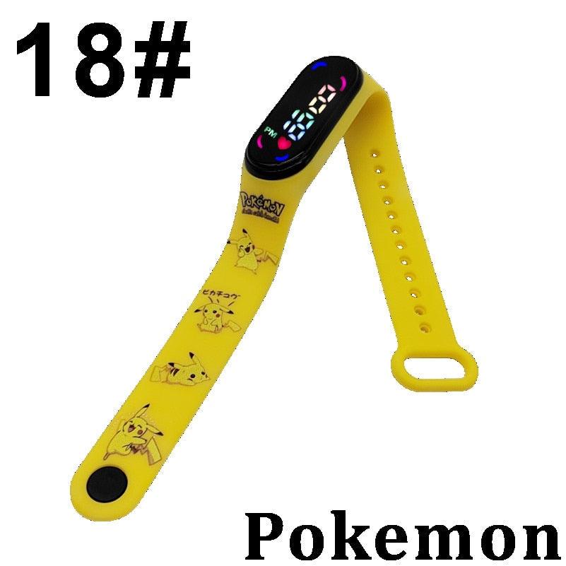 Pokemon Digital Watch Anime Pikachu Squirtle Eevee Charizard Student Silicone LED Watch Kids Puzzle Toys Children Birthday Gifts - DDD.MARKET