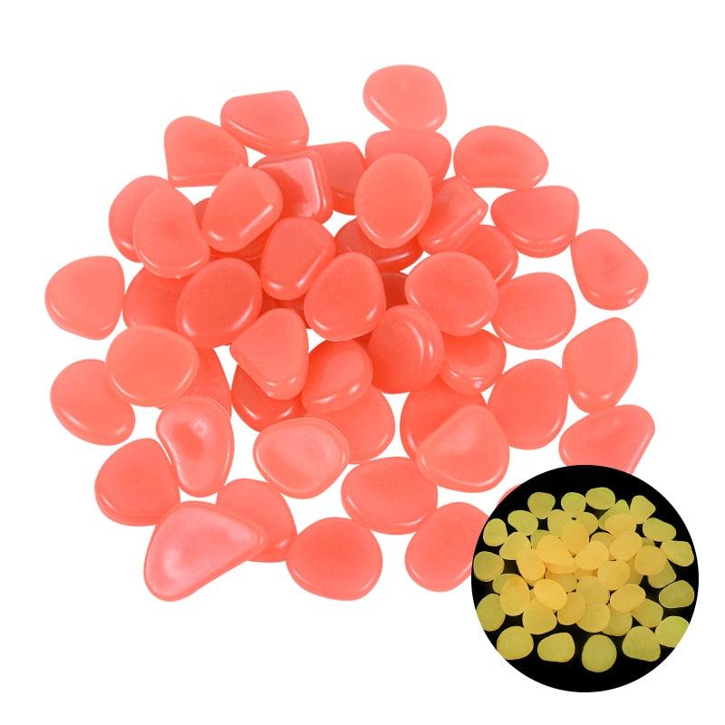 25/50pcs Glow in the Dark Garden Pebbles Glow Stones Rocks for Walkways Garden Path Patio Lawn Garden Yard Decor Luminous Stones - DDD.MARKET