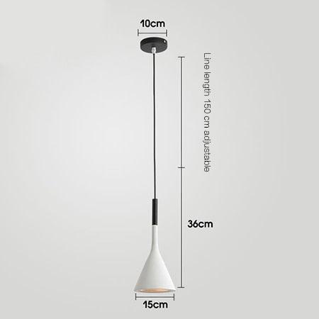 SANDYHA Modern Led Pendant Lights Black White Kitchen Fixtures Bedroom Table Dining Room Hanging Lamp Lampshade Home Chandelier - DDD.MARKET