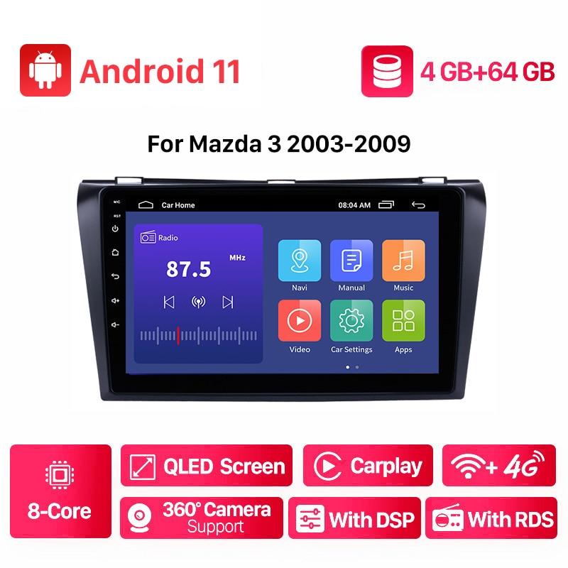 Seicane 9 Inch Android 11 Car Radio For Mazda 3 II For Mazda3 BL 2009-2013 GPS Navi 4G Multimedia Player Head Unit Auto Stereo - DDD.MARKET