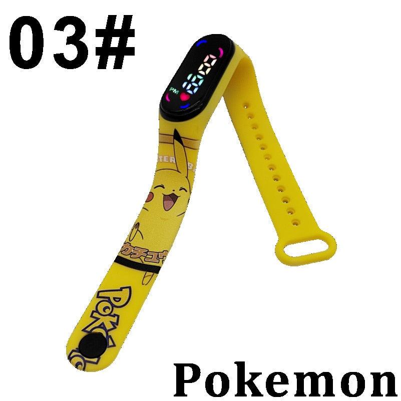 Pokemon Digital Watch Anime Pikachu Squirtle Eevee Charizard Student Silicone LED Watch Kids Puzzle Toys Children Birthday Gifts - DDD.MARKET